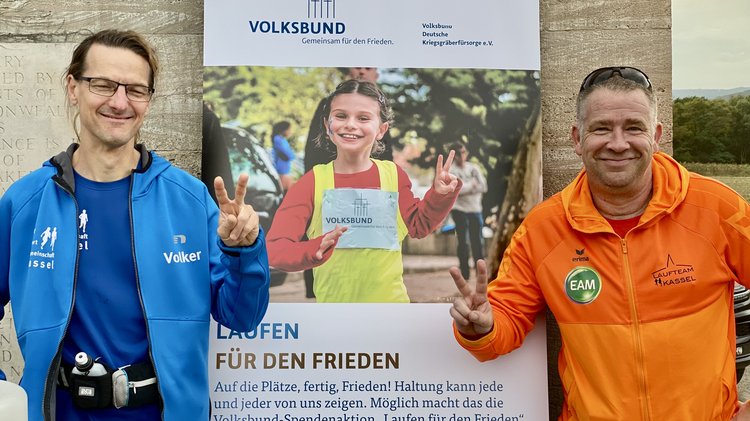 Für den Frieden eingesetzt: Mitglieder der beiden Laufsportvereine Kassel