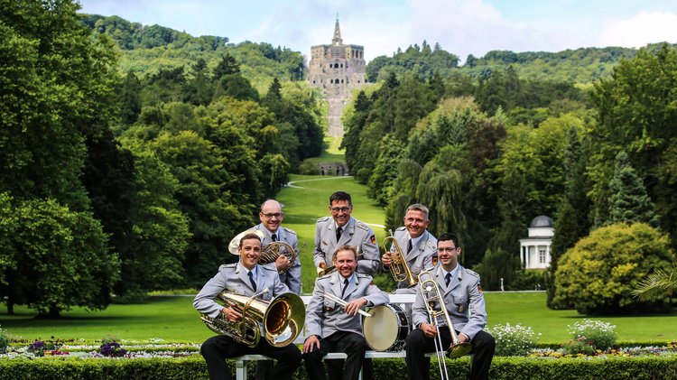 Brass Sextett des Heeresmusikkorps Kassel aufgenommen im Bergpark Wilhelmshöhe